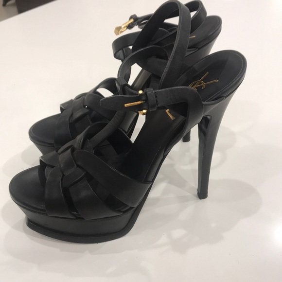 Saint Laurent classic sandal in black leather - Picture 3 of 4